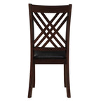 ACME 71857 Katrien Side Chair (Set-2), Black PU & Espresso
