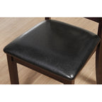 ACME 71857 Katrien Side Chair (Set-2), Black PU & Espresso