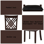 ACME 71857 Katrien Side Chair (Set-2), Black PU & Espresso