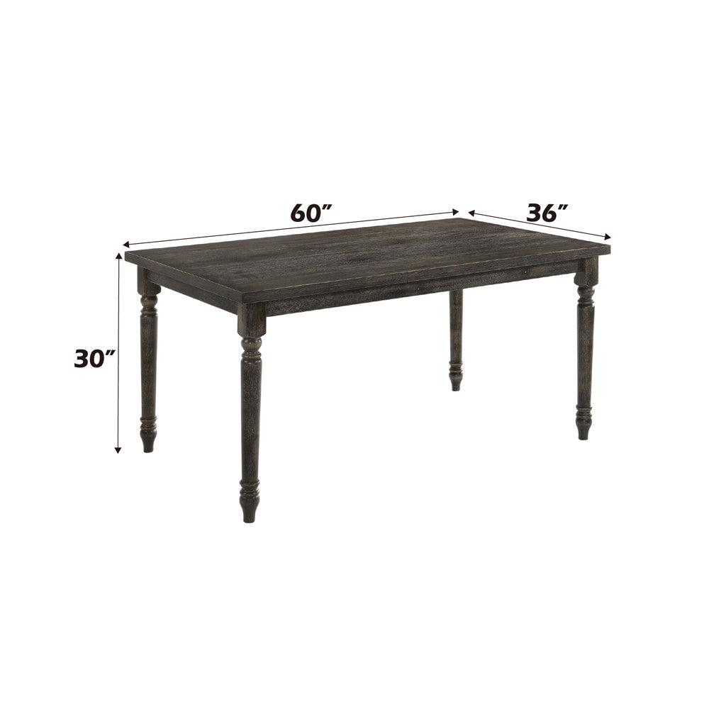 ACME 71880 Claudia II Dining Table, Weathered Gray