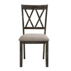 ACME 71882 Claudia II Side Chair (Set-2), Fabric & Weathered Gray