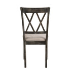 ACME 71882 Claudia II Side Chair (Set-2), Fabric & Weathered Gray