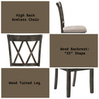 ACME 71882 Claudia II Side Chair (Set-2), Fabric & Weathered Gray