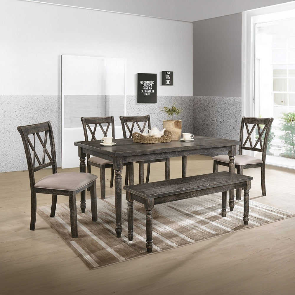 ACME 71883 Claudia II Bench, Weathered Gray