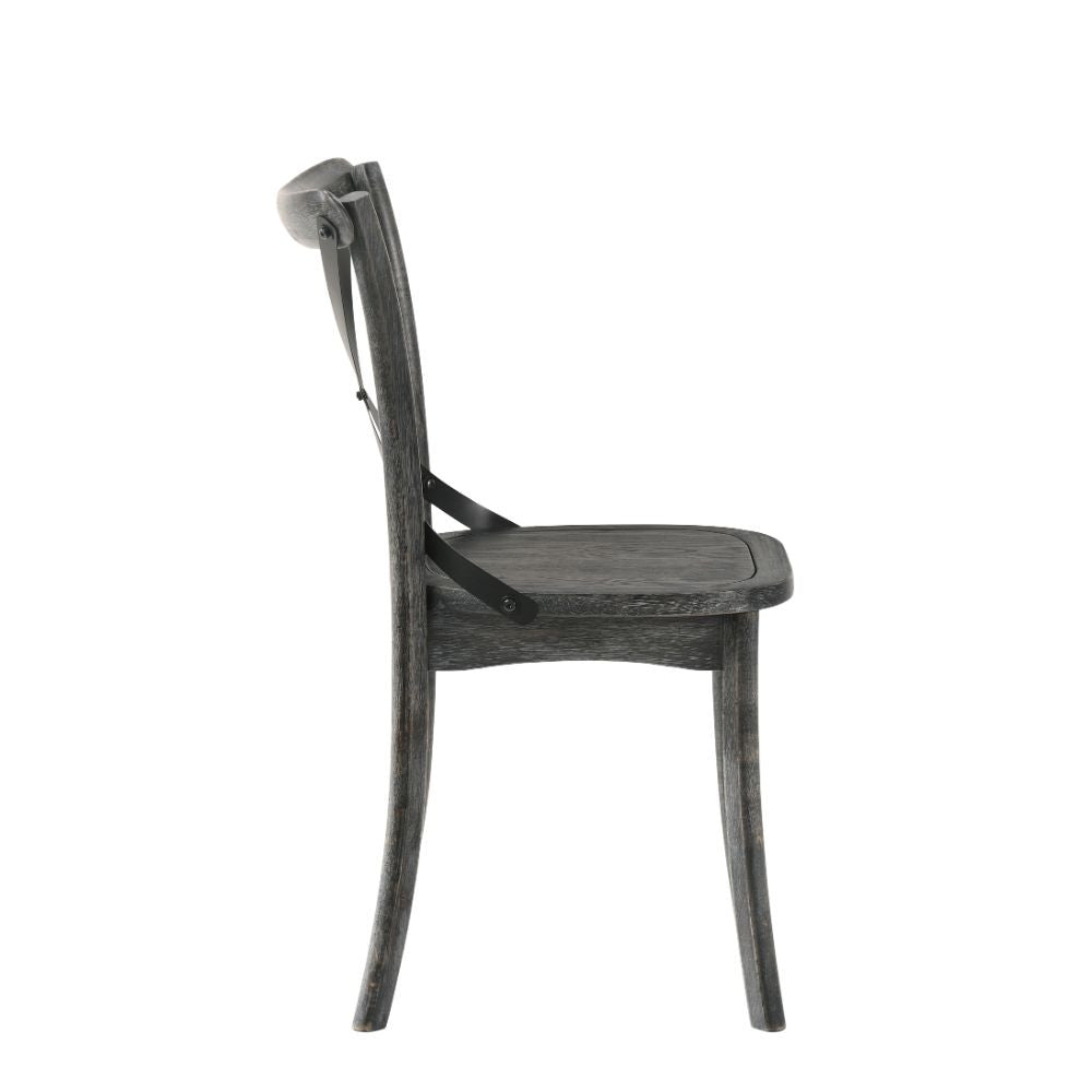 ACME 71897 Kendric Side Chair (Set-2), Rustic Gray