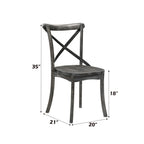 ACME 71897 Kendric Side Chair (Set-2), Rustic Gray