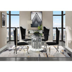 ACME 72140 Noralie Dining Table, Mirrored & Faux Diamonds