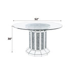 ACME 72140 Noralie Dining Table, Mirrored & Faux Diamonds