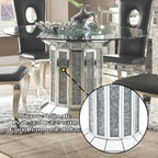 ACME 72140 Noralie Dining Table, Mirrored & Faux Diamonds