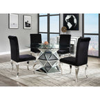 ACME 72145 Noralie Dining Table, Mirrored & Faux Diamonds