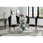 ACME 72145 Noralie Dining Table, Mirrored & Faux Diamonds