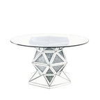 ACME 72145 Noralie Dining Table, Mirrored & Faux Diamonds