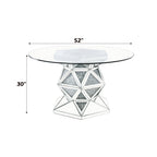 ACME 72145 Noralie Dining Table, Mirrored & Faux Diamonds