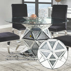 ACME 72145 Noralie Dining Table, Mirrored & Faux Diamonds