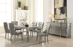 ACME 72157 Kacela Side Chair (Set-2), PU & Champagne