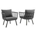 Modway EEI-3960 Riverside Outdoor Patio Aluminum Armchair Set of 2