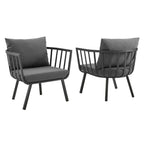 Modway EEI-3960 Riverside Outdoor Patio Aluminum Armchair Set of 2