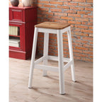 ACME 72331 Jacotte Bar Stool (1 Piece), Natural & White, 30" Seat Height