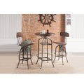 ACME 72380 Kaeso Bar Table, Walnut & Gunmetal (1Set/2Ctn)