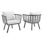 Modway EEI-3960 Riverside Outdoor Patio Aluminum Armchair Set of 2