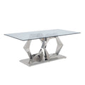 ACME 72470 Gianna Dining Table, Clear Glass & Stainless Steel