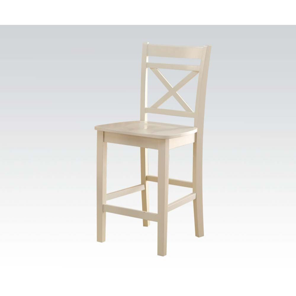ACME 72547 Tartys Counter Height Chair (Set-2), Cream