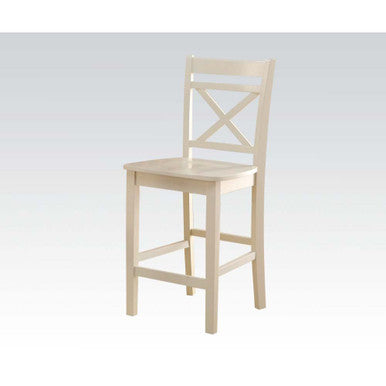 ACME 72547 Tartys Counter Height Chair (Set-2), Cream