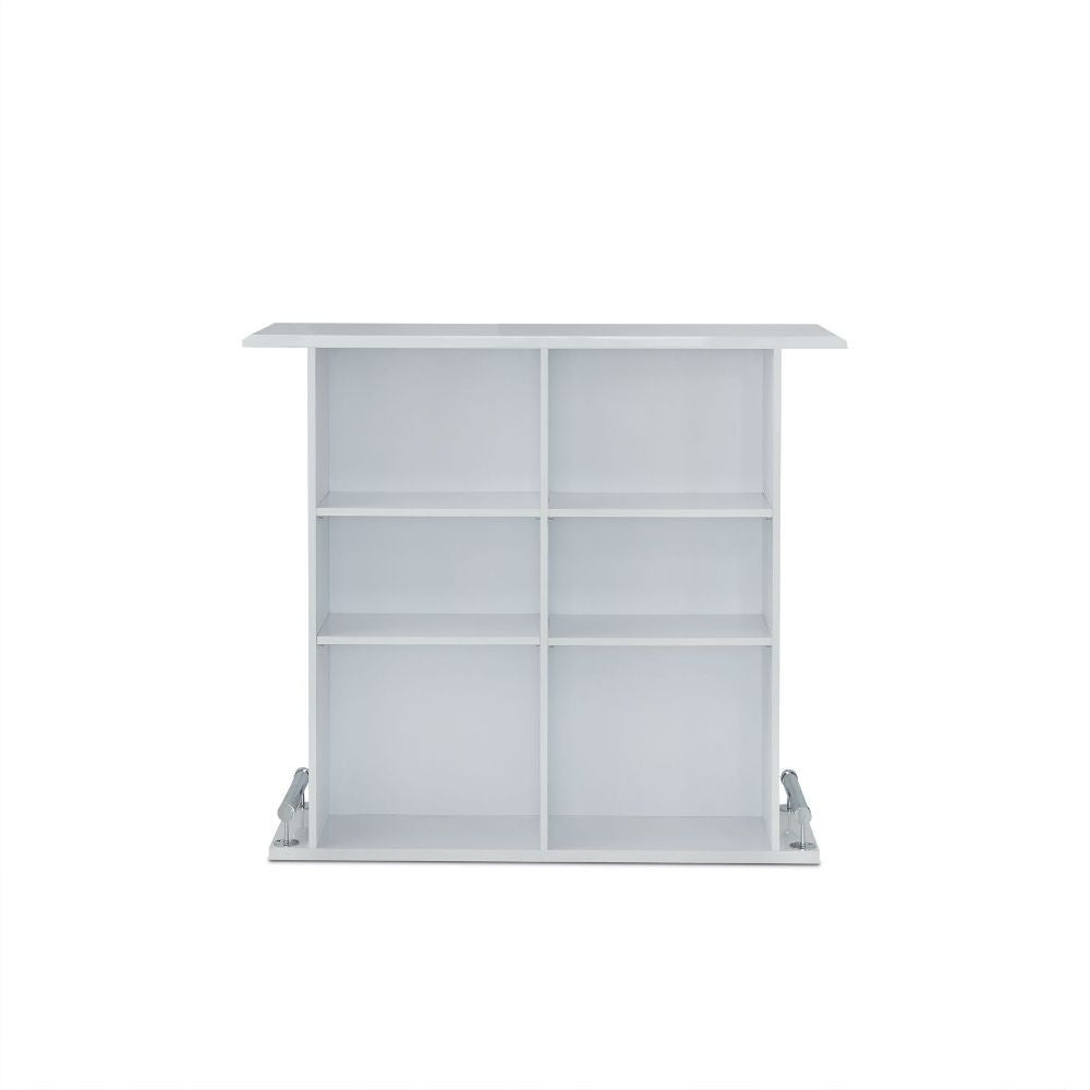 ACME 72580 Kite Bar Table, White High Gloss