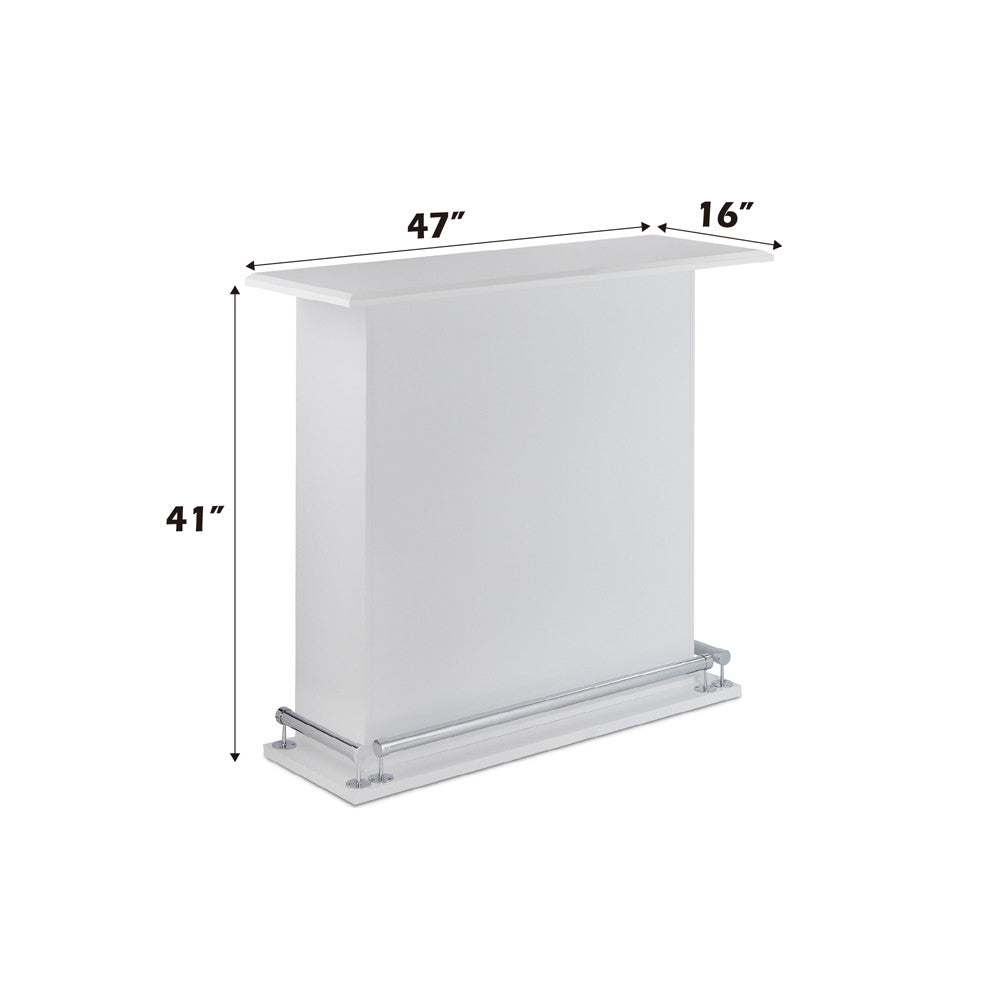 ACME 72580 Kite Bar Table, White High Gloss