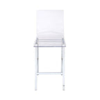 ACME 72592 Nadie Counter Height Chair (Set-2), Clear Acrylic & Chrome