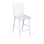 ACME 72592 Nadie Counter Height Chair (Set-2), Clear Acrylic & Chrome