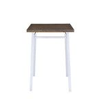ACME 72595 Nadie Bar Table, Oak & Chrome