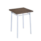 ACME 72595 Nadie Bar Table, Oak & Chrome
