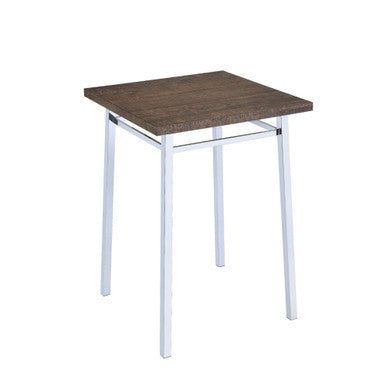 ACME 72595 Nadie Bar Table, Oak & Chrome