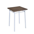 ACME 72595 Nadie Bar Table, Oak & Chrome