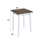 ACME 72595 Nadie Bar Table, Oak & Chrome