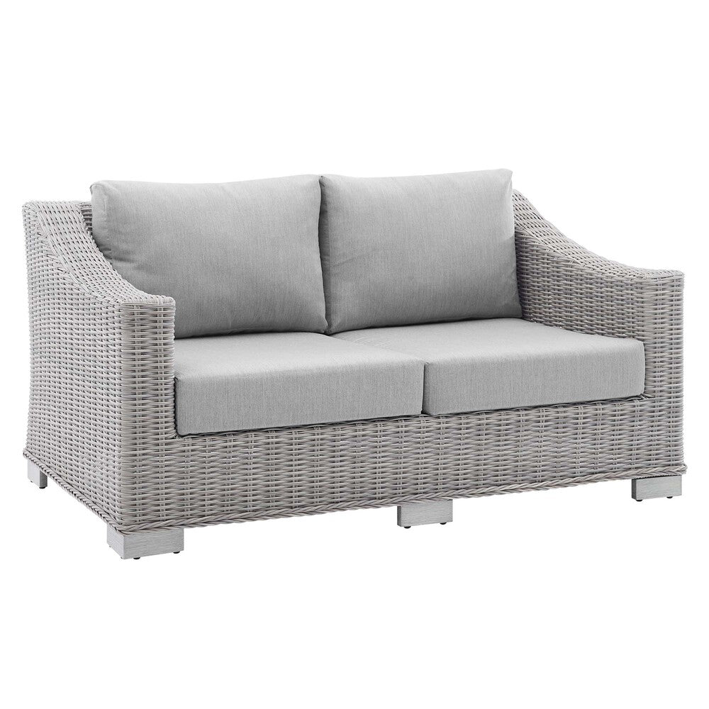 Modway EEI-3973 Conway Sunbrella&reg; Outdoor Patio Wicker Rattan Loveseat