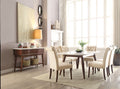 ACME 72820 Gasha Dining Table, White Marble & Walnut