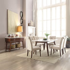 ACME 72822 Gasha Side Chair (Set-2), Beige Linen & Walnut