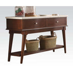 ACME 72823 Gasha Server, White Marble & Walnut