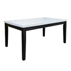 ACME 72850 Nolan Dining Table, White Marble & Salvage Dark Oak