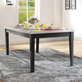 ACME 72850 Nolan Dining Table, White Marble & Salvage Dark Oak