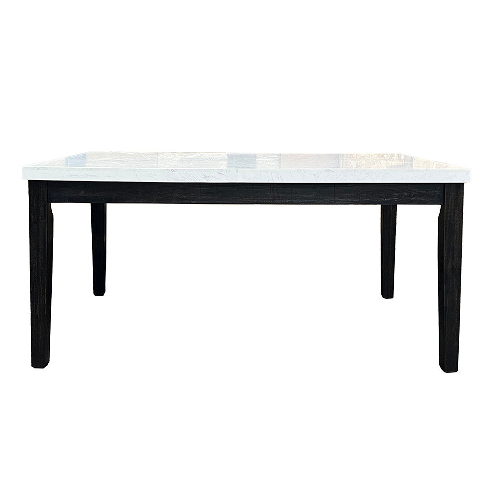ACME 72850 Nolan Dining Table, White Marble & Salvage Dark Oak