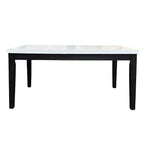 ACME 72850 Nolan Dining Table, White Marble & Salvage Dark Oak