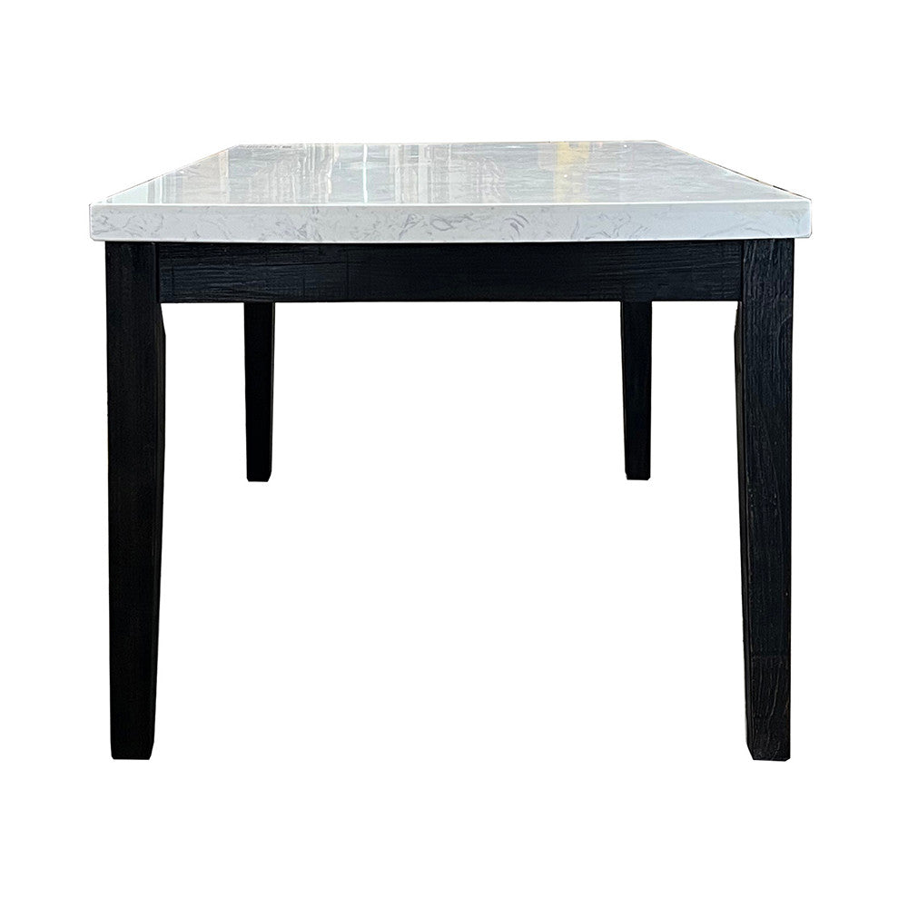 ACME 72850 Nolan Dining Table, White Marble & Salvage Dark Oak