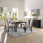 ACME 72850 Nolan Dining Table, White Marble & Salvage Dark Oak