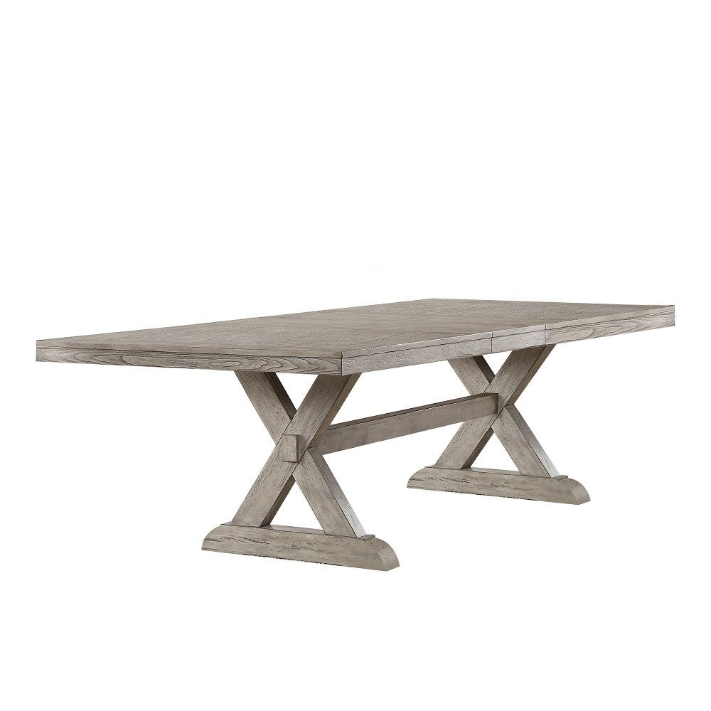ACME 72860 Rocky Dining Table, Gray Oak (1Set/2Ctn)