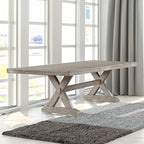 ACME 72860 Rocky Dining Table, Gray Oak (1Set/2Ctn)