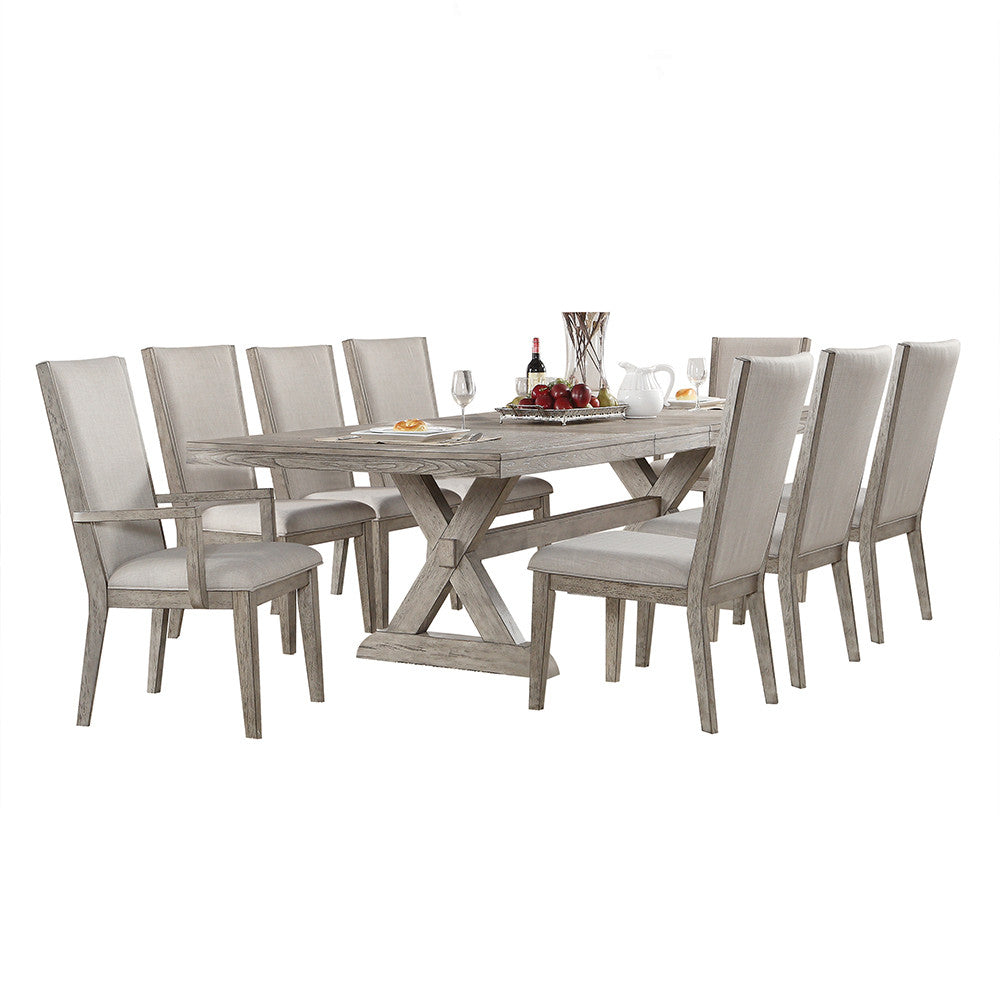 ACME 72860 Rocky Dining Table, Gray Oak (1Set/2Ctn)