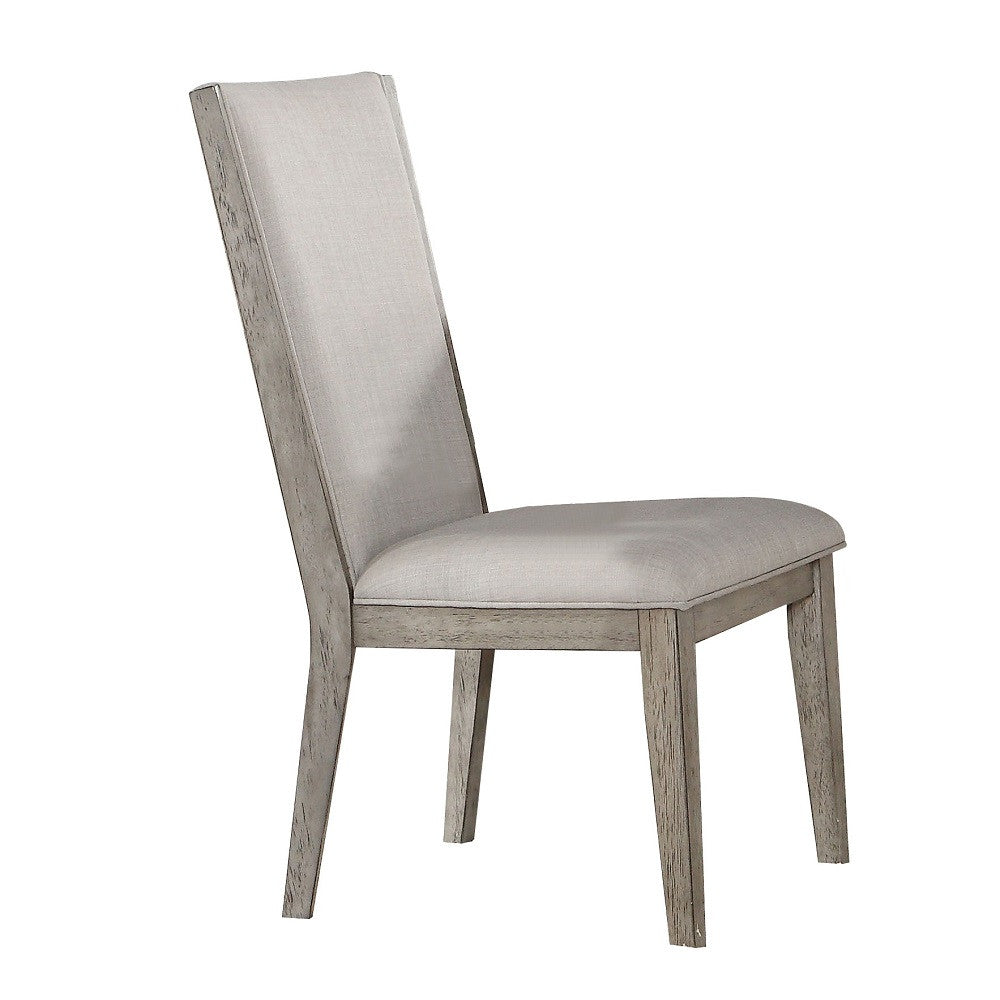 ACME 72862 Rocky Side Chair (Set-2), Fabric & Gray Oak